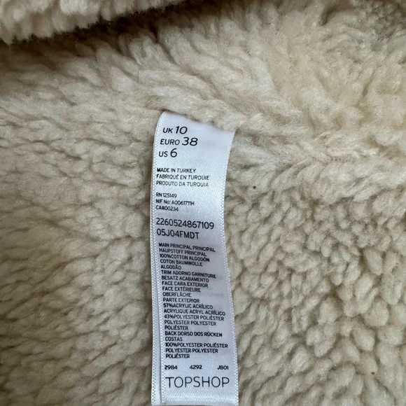 Topshop Sherpa Lined Denim Jacket - Picture 4 of 4